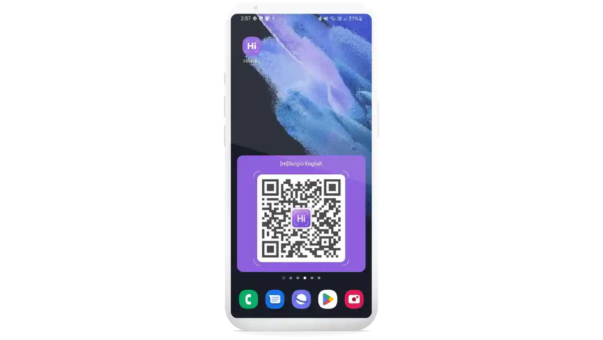 Add business card QR code or grid widget to Android Home Screen